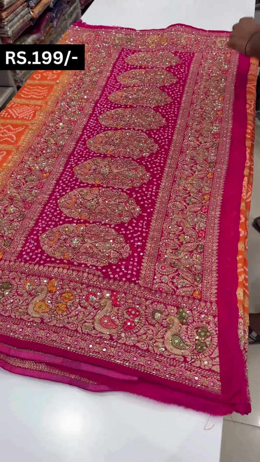 Pure chiffon saree