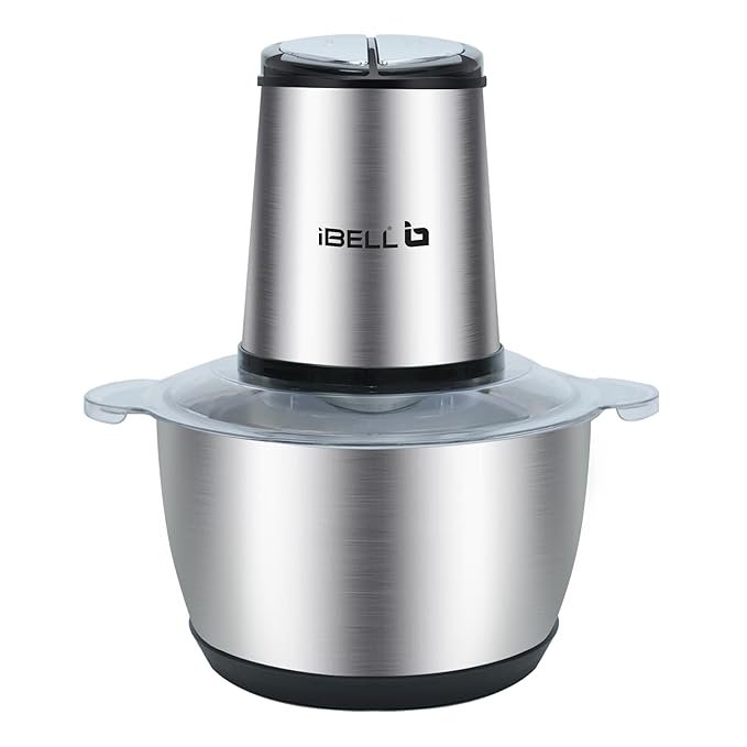 IBELL MT200SPRO Electric Chopper with 2-Yr Warranty, 700W Powerful Motor, 2L SS Bowl, Multipurpose Food Processor for Meat, Vegetables, Fruits &amp;amp; Nuts, with Garlic Peeler