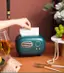 LISHONN Vintage Retro Tissue Box Holder for Home Kitchen Dining Table &amp;amp; Paper, Living Room, Bedroom &amp;amp; Desktop Tissue Storage Organizer | Dark Green | Pack of 01