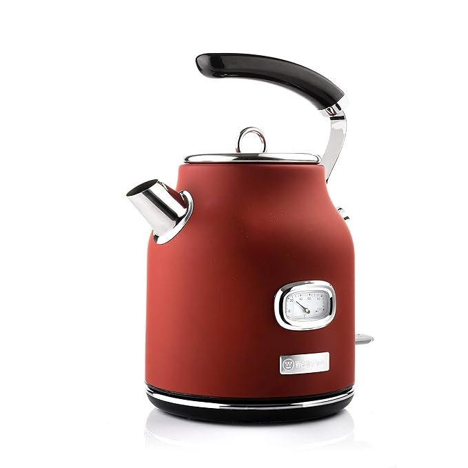 Westinghouse 1.7L 2200W Retro Series Electric Kettle | Fast Boil, Water Boiler For Hot Drinks, Quiet Boil &amp;amp; Detachable Filter
