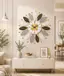 Luxury Designer Metal Wall Clock for Living Room | Premium Leaf Pattern Wall Décor | Large Silent Decorative Clock with Gold, White, Grey &amp;amp; Brown Finish for Bedroom, Hall, Office &amp;amp; Home Decoration