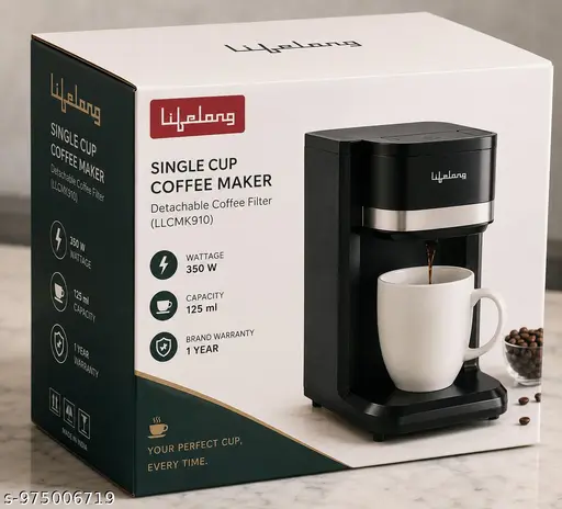 Lifelong Single Cup Coffee Maker with Detachable Filter (LLCMK910, 350W)